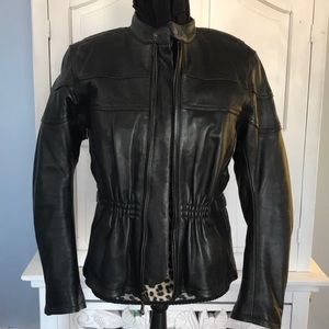 SERIOUS leather women’s motorcycle jacket!
